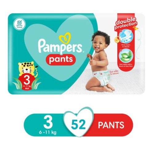 PAMPERS NO:3 52 DIAPER JUMBO BOX